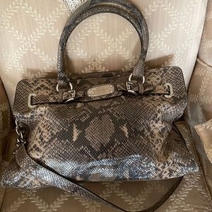 Brown snakeskin Michael Kors purse